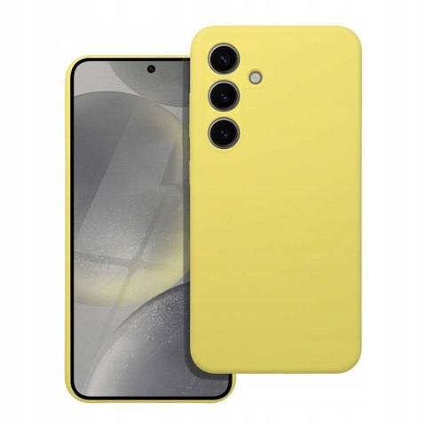 Plecki Silicone 2mm do Samsung Galaxy S25 Ultra żółty