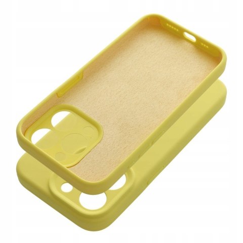 Etui SILICONE 2mm do IPHONE 16 żółty