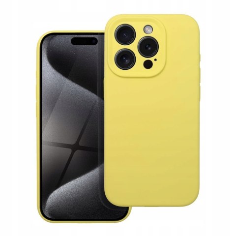 Etui SILICONE 2mm do IPHONE 16 żółty