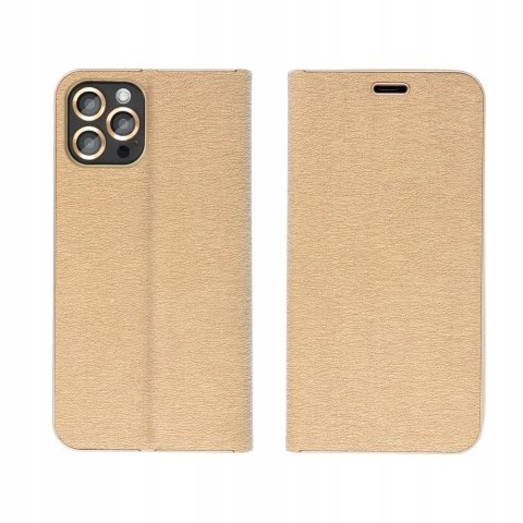 Etui z klapką Luna Book do Samsung Galaxy S25 Ultra złoty