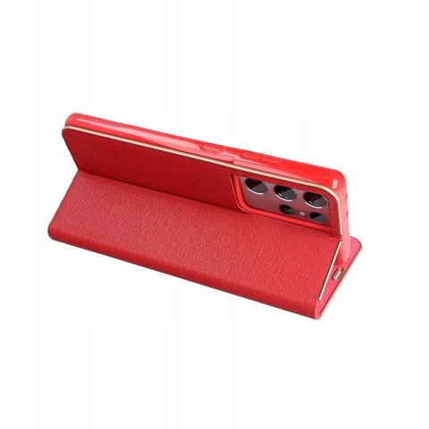 Etui z klapką Luna Book do Samsung Galaxy S25 czerwony