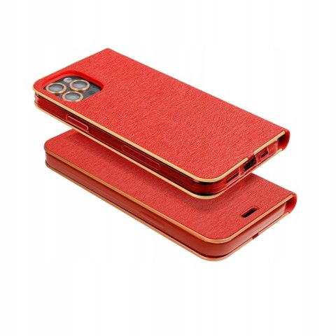 Etui z klapką Luna Book do Samsung Galaxy S25 czerwony