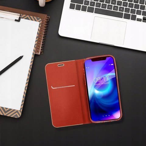 Etui z klapką Luna Book do Samsung Galaxy S25 czerwony