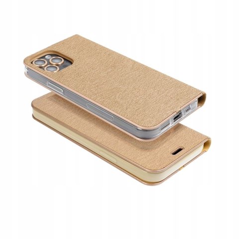 Etui z klapką Luna Book do Samsung Galaxy S25 złoty