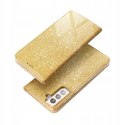 Etui z klapką Shining do Samsung Galaxy S21 Plus złoty