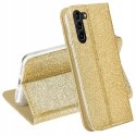 Etui z klapką Shining do Samsung Galaxy S21 Plus złoty