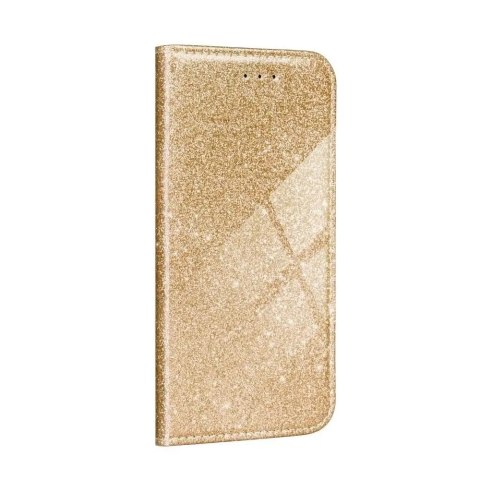Etui z klapką Shining do Samsung Galaxy S21 Plus złoty