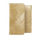 Etui z klapką Shining do Samsung Galaxy S21 Plus złoty