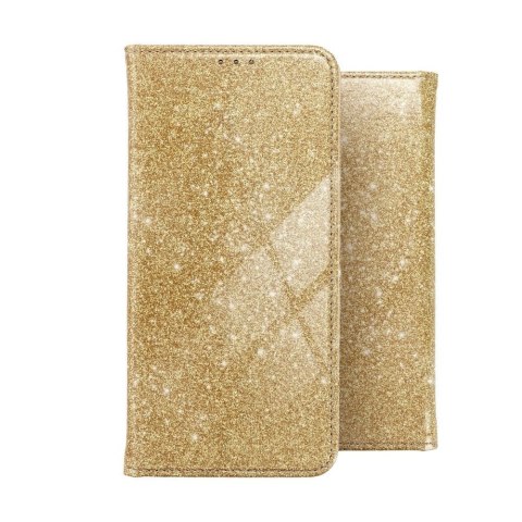 Etui z klapką Shining do Samsung Galaxy S21 Plus złoty