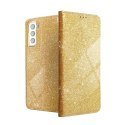 Etui z klapką Shining do Samsung Galaxy S21 Plus złoty