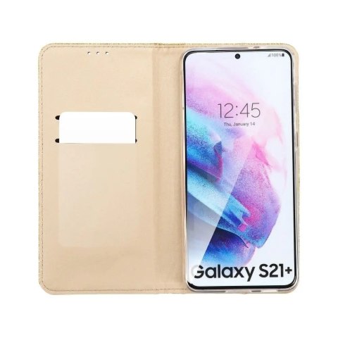 Etui z klapką Shining do Samsung Galaxy S21 Plus złoty