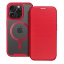 Etui z klapką Smart Mag do Apple iPhone 15 Pro Max czerwony