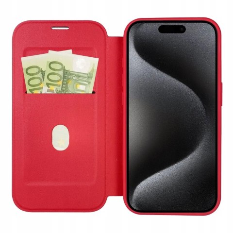 Etui z klapką Smart Mag do Apple iPhone 15 Pro Max czerwony