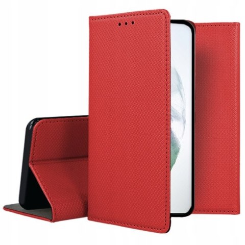 Etui z klapką Smart Magnetic do Samsung Galaxy S22 Ultra czerwony
