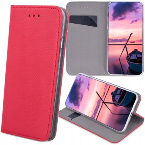 Etui z klapką Smart Magnetic do Samsung Galaxy S22 Ultra czerwony