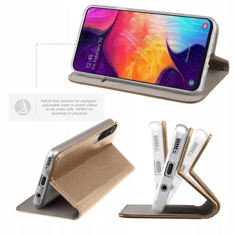 Etui z klapką Smart Magnetic do Samsung Galaxy S23 Ultra złoty