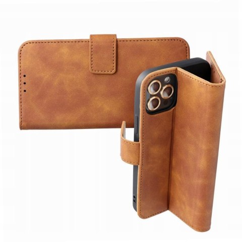 Etui z klapką Tender Book do Samsung Galaxy S25 Ultra brązowy
