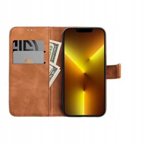 Etui z klapką Tender Book do Samsung Galaxy S25+ brązowy
