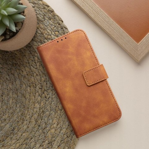 Etui z klapką Tender Book do Samsung Galaxy S25+ brązowy