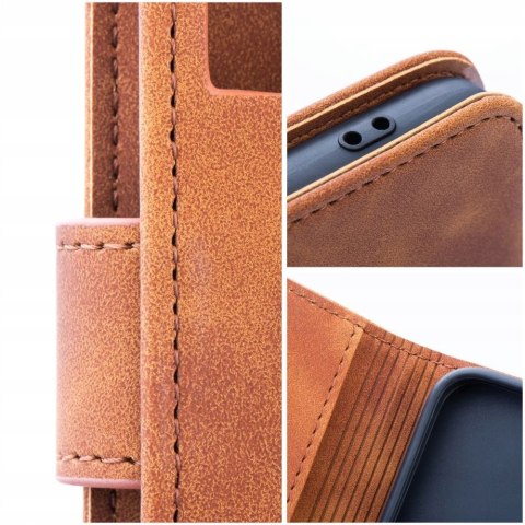 Etui z klapką Tender Book do Samsung Galaxy S25+ brązowy