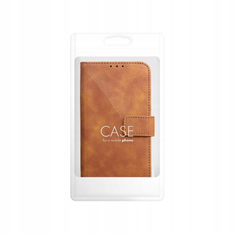 Etui z klapką Tender Book do Samsung Galaxy S25+ brązowy