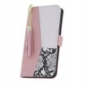 Etui z klapką do Samsung Galaxy S22 Ultra CHARMS różowy