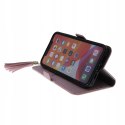 Etui z klapką do Samsung Galaxy S22 Ultra CHARMS różowy