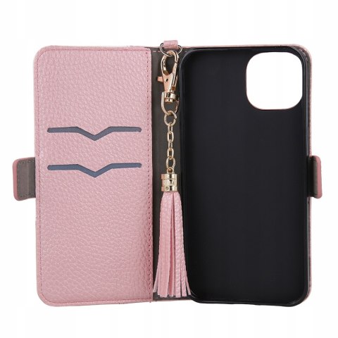 Etui z klapką do Samsung Galaxy S22 Ultra CHARMS różowy