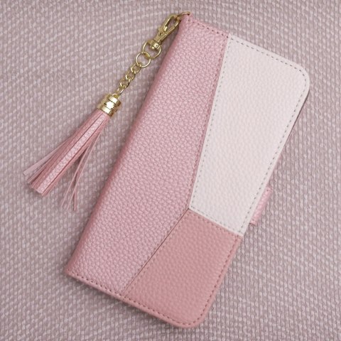 Etui z klapką do Samsung Galaxy S22 Ultra CHARMS różowy