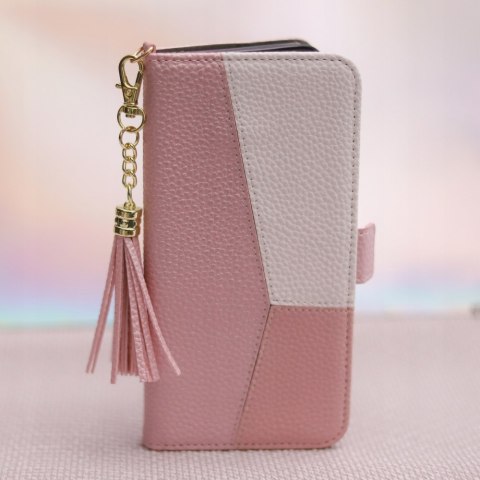 Etui z klapką do Samsung Galaxy S22 Ultra CHARMS różowy