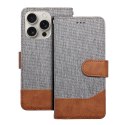 Kabura JEANS Book etui z klapką zamykane do SAMSUNG S25 Plus szary