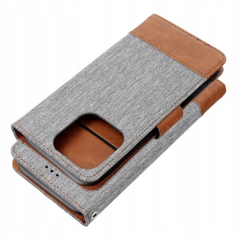 Kabura JEANS Book etui z klapką zamykane do SAMSUNG S25 Plus szary