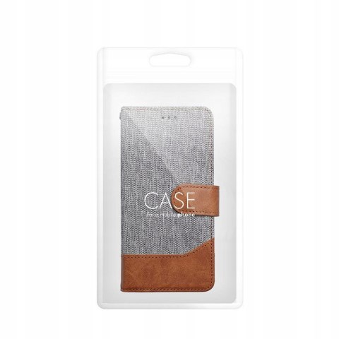 Kabura JEANS Book etui z klapką zamykane do SAMSUNG S25 Plus szary