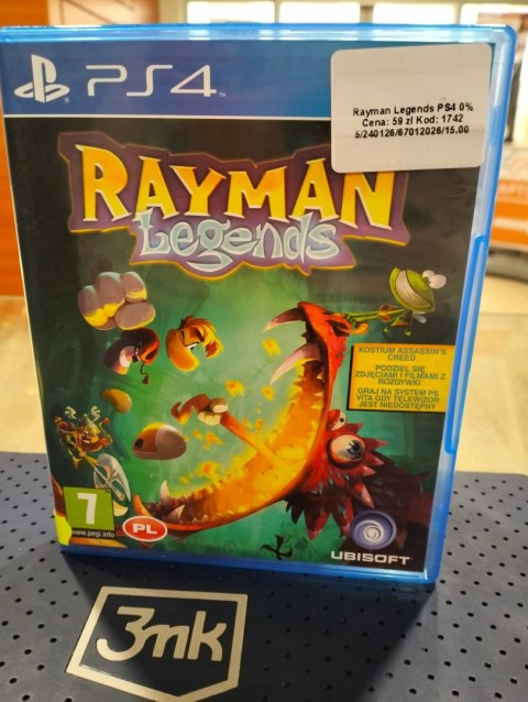 RAYMAN LEGENDS PlayStation 4 (PS4) pudełkowa