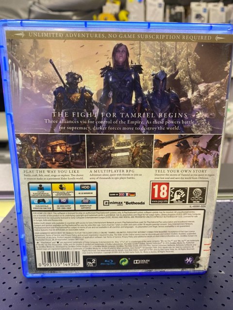 THE ELDER SCROLLS ONLINE PlayStation 4 (PS4) pudełkowa