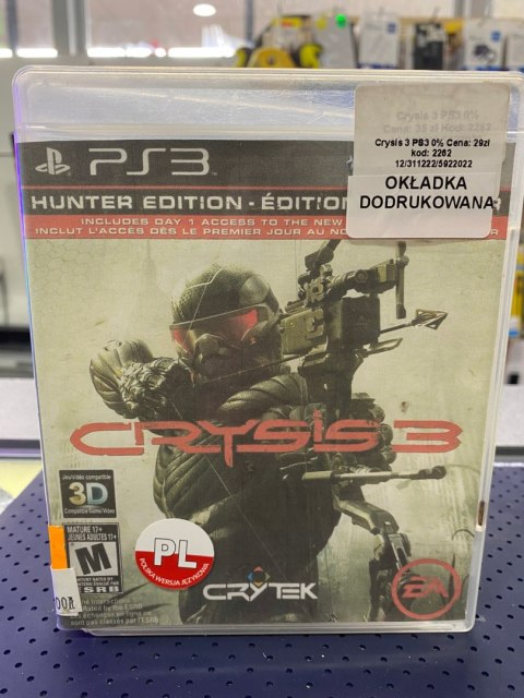 Crysis 3 Hunter Edition PlayStation 3 (PS3) pudełkowa