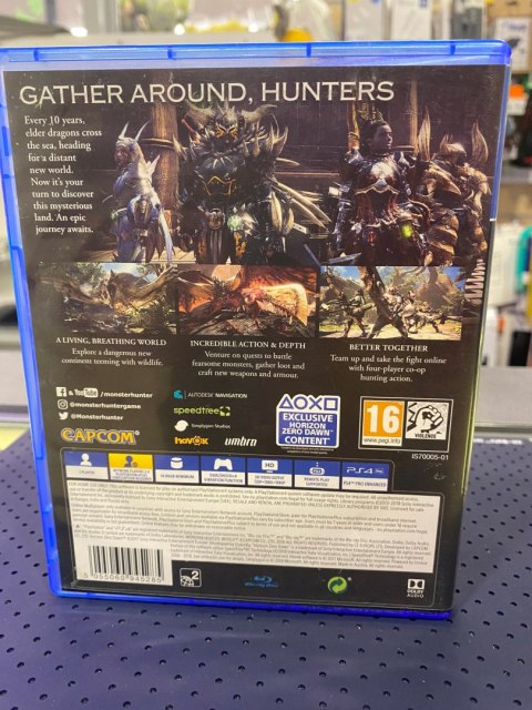 Monster Hunter World PlayStation 4 (PS4) pudełkowa