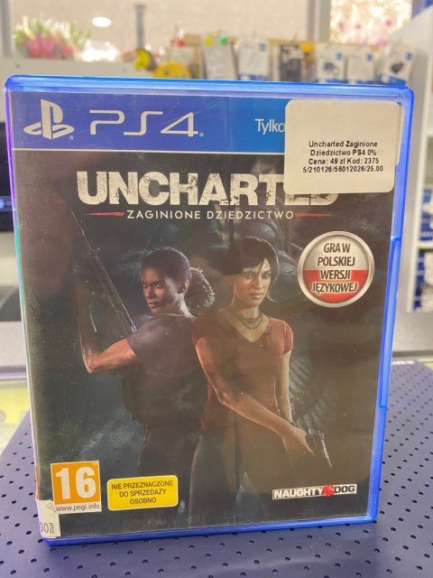 Uncharted: Zaginione Dziedzictwo PlayStation 4 (PS4) pudełkowa