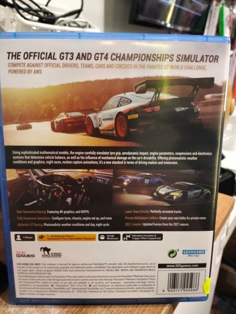Assetto Corsa Competizione PlayStation 5 (PS5) pudełkowa