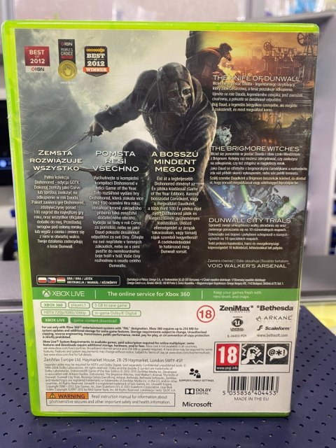 DISHONORED GAME OF THE YEAR EDITION Xbox 360 pudełkowa