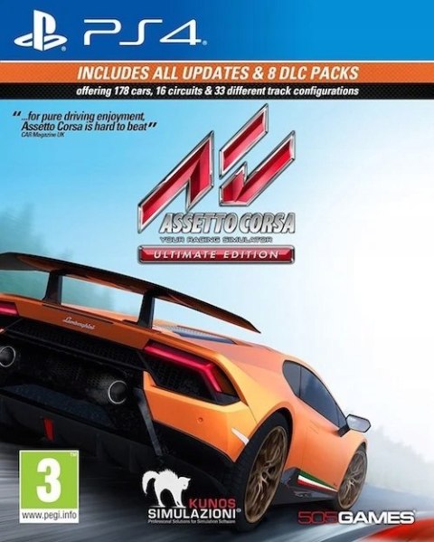 Assetto Corsa: Ultimate Edition PlayStation 4 (PS4) pudełkowa