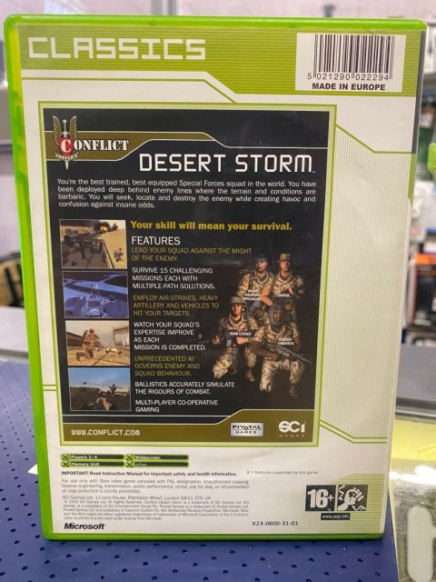 CONFLICT DESERT STORM Xbox pudełkowa