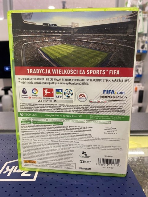 FIFA 18 Edycja Legacy Xbox 360 pudełkowa