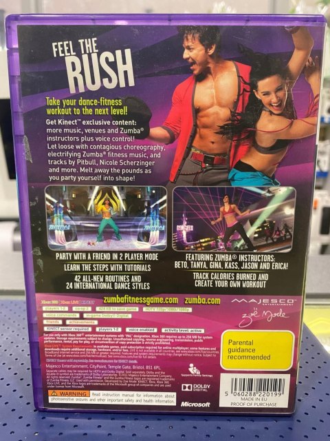 KINECT Zumba Fitness Rush Xbox 360 pudełkowa
