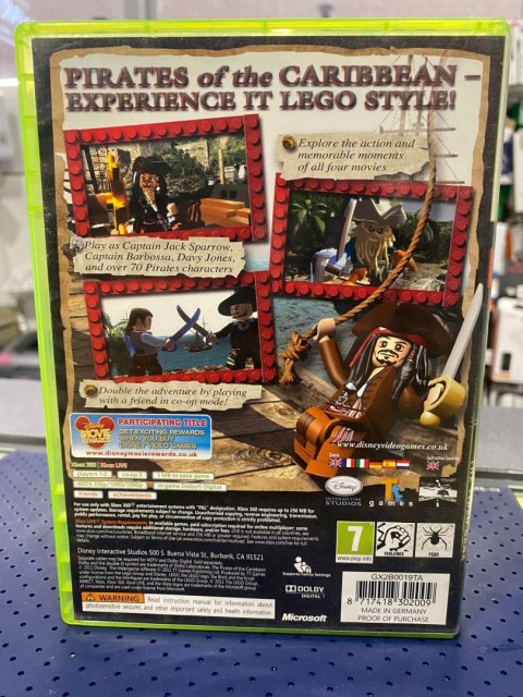 Lego: Pirates Of The Caribbean Xbox 360 pudełkowa
