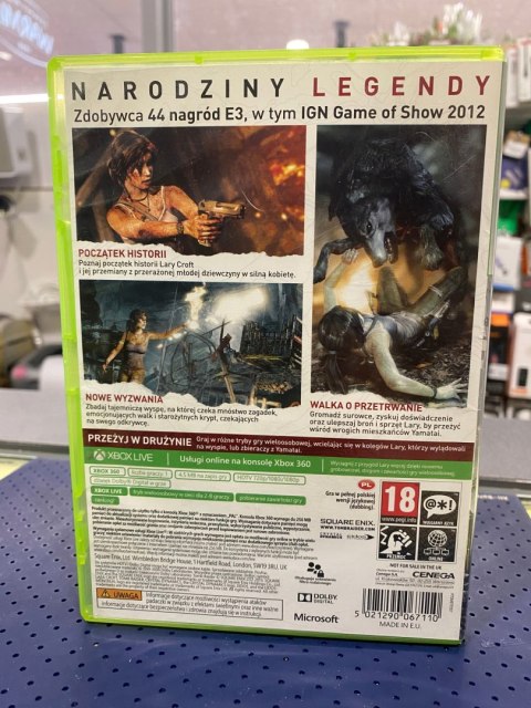 Tomb Raider Xbox 360 pudełkowa