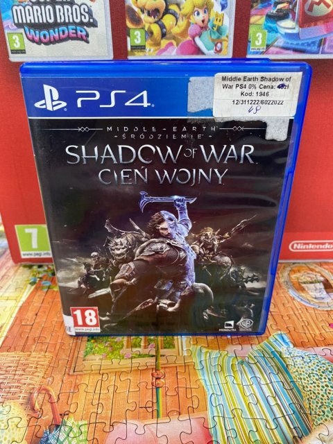 SHADOW OF WAR CIEŃ WOJNY Sony PlayStation 4 (PS4)